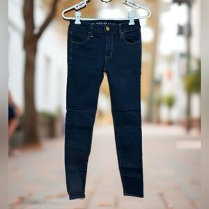 American Eagle Outfitters Women's Dark Blue Jeggings Skinny Jeans Size 4